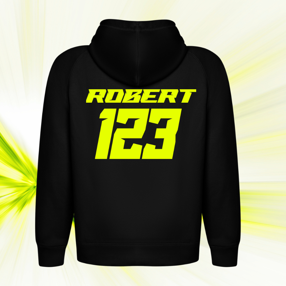 SWEAT zippé PERSO Jaune