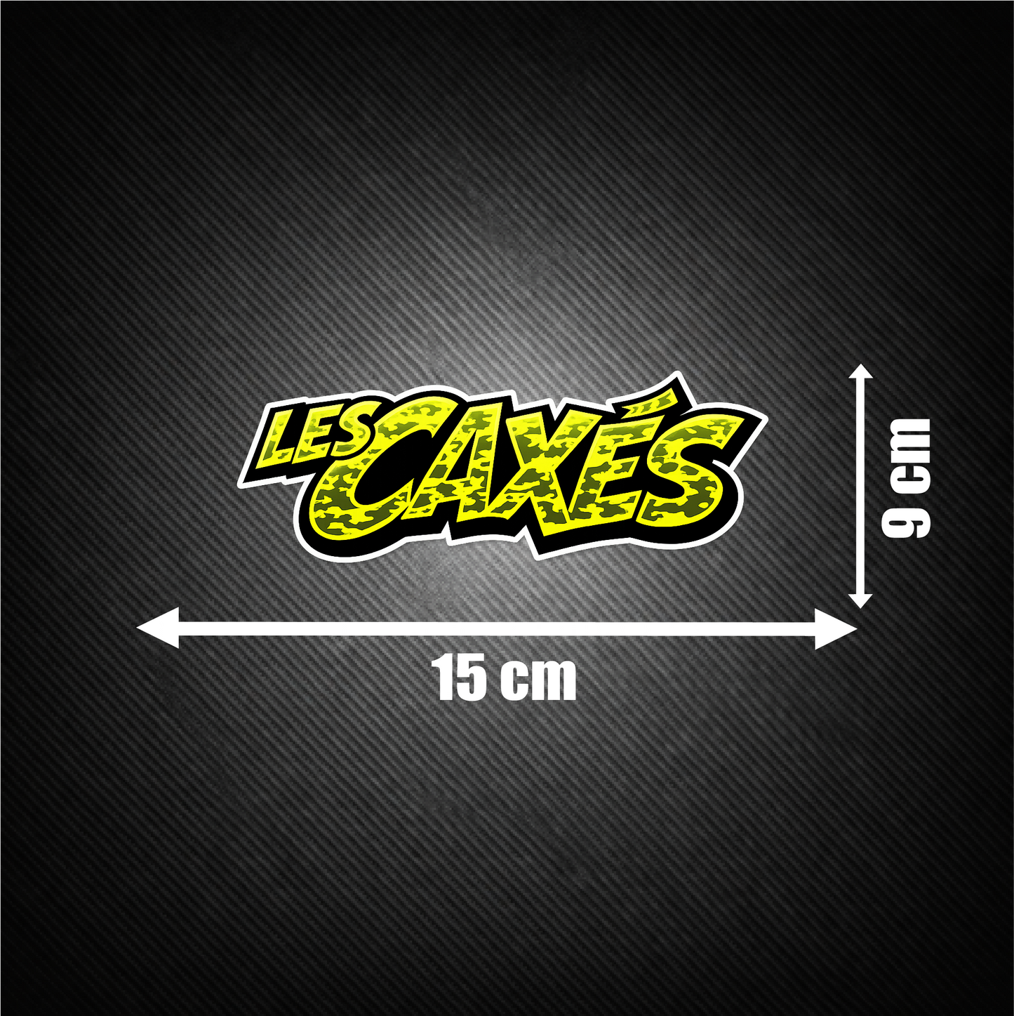 STICKER LOGO LES CAXÉS — Edition Camo Jaune