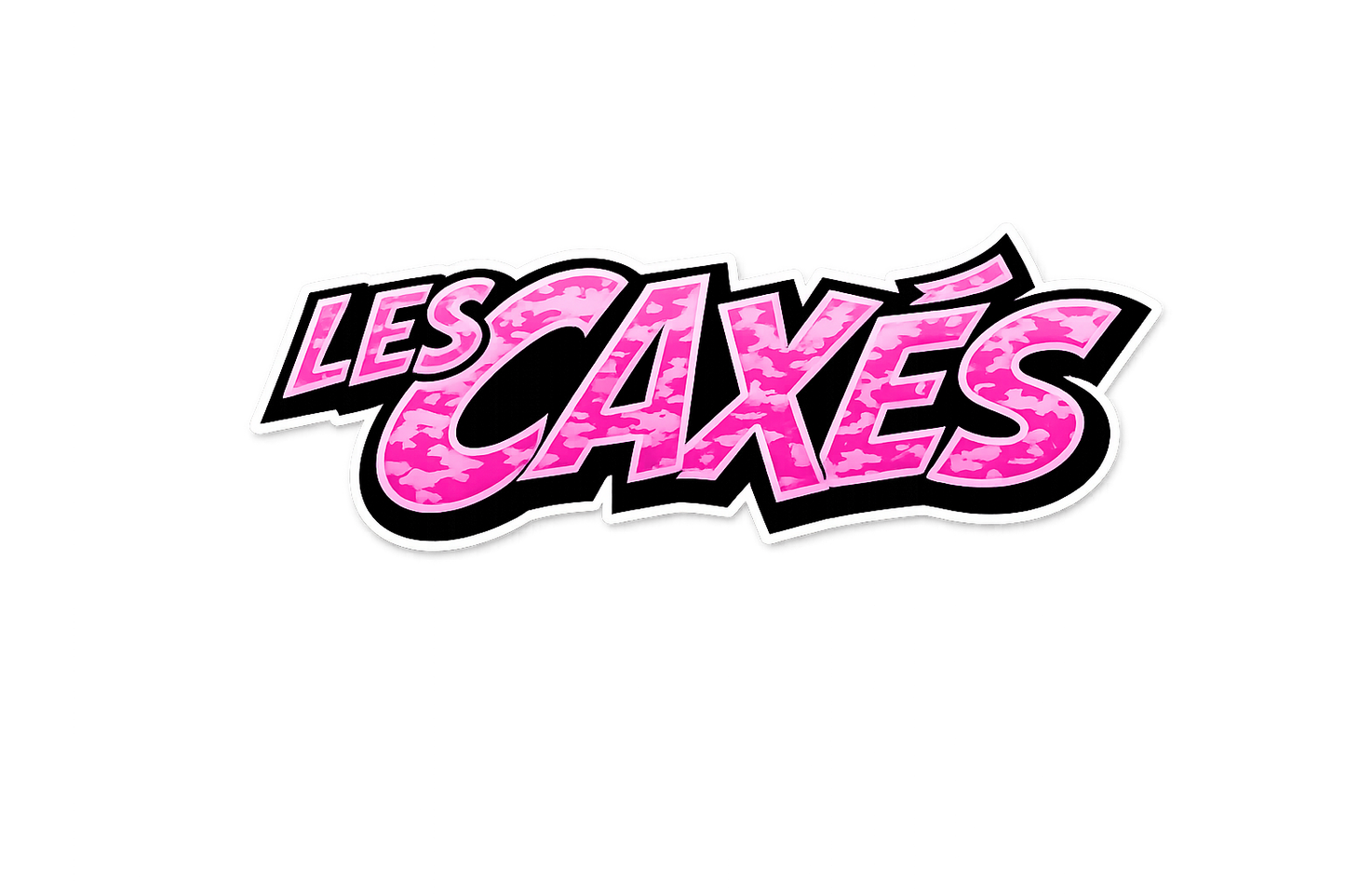 STICKER LOGO LES CAXÉS — Edition Camo Rose
