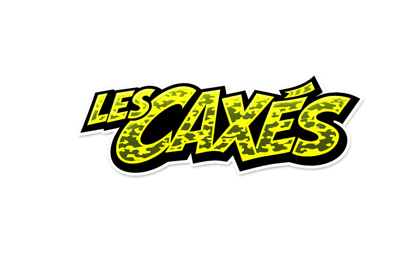 STICKER LOGO LES CAXÉS — Edition Camo Jaune